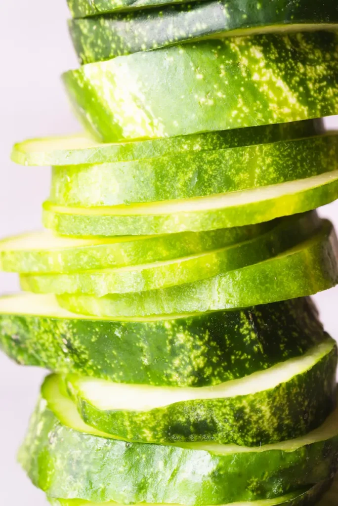 Rodajas de pepino, uno de los ingredientes usados para nuestros productos de cosmetica natural